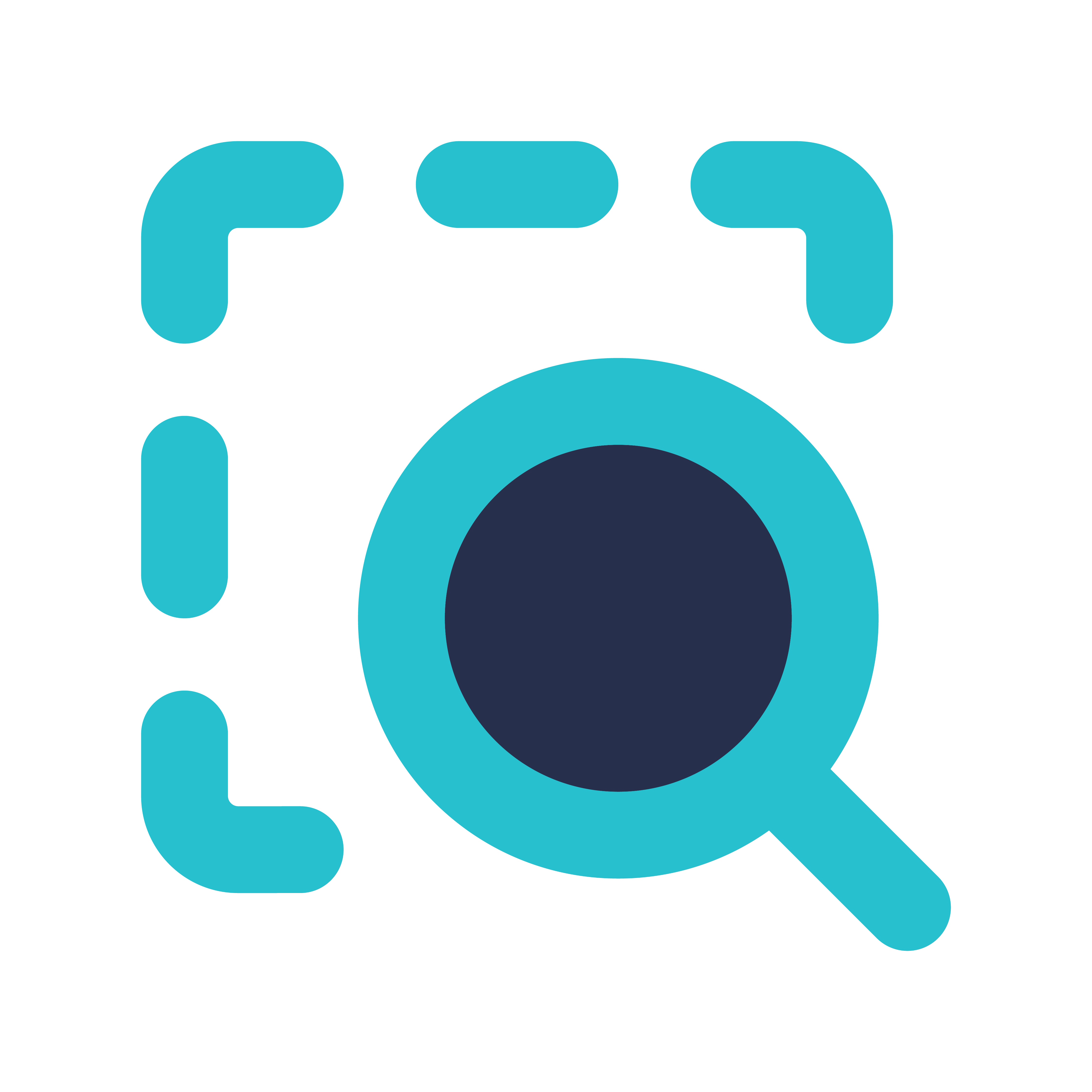 Inteligencia Aplicada: icono de lupa